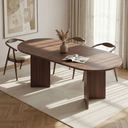 Nordure Sorell Mesa de Comedor Extensible Nogal Milano